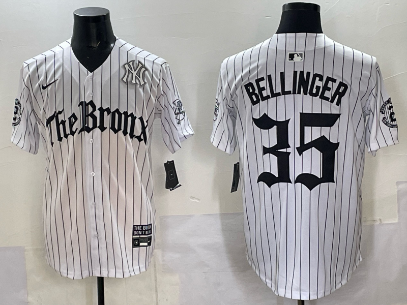 Men New York Yankees 35 Bellinger White Nike 2025 MLB Jersey style 009